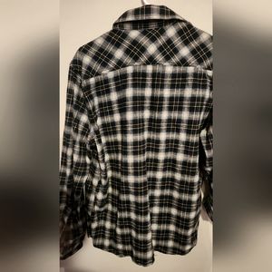 Warm flannel with snaps, size
